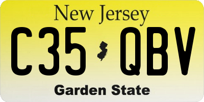 NJ license plate C35QBV