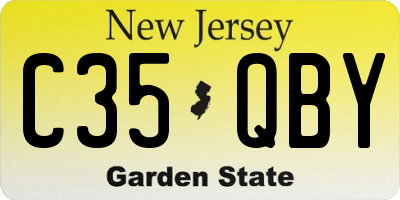NJ license plate C35QBY