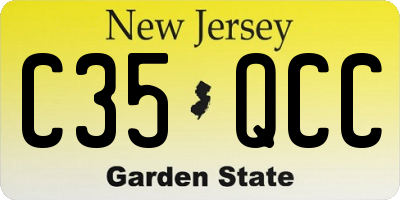 NJ license plate C35QCC