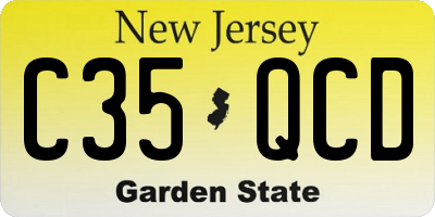 NJ license plate C35QCD
