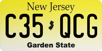 NJ license plate C35QCG