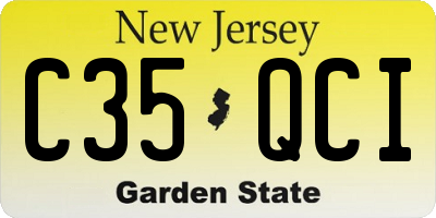 NJ license plate C35QCI