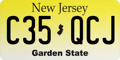 NJ license plate C35QCJ