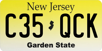 NJ license plate C35QCK