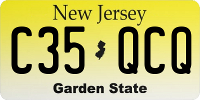 NJ license plate C35QCQ