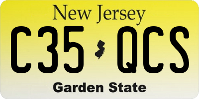 NJ license plate C35QCS