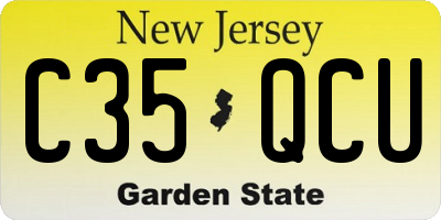 NJ license plate C35QCU