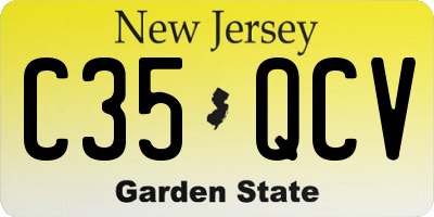 NJ license plate C35QCV