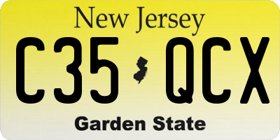 NJ license plate C35QCX