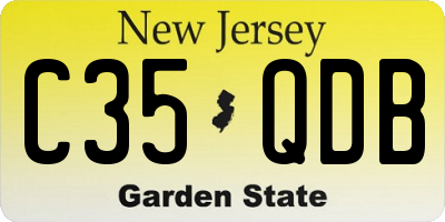 NJ license plate C35QDB