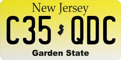 NJ license plate C35QDC