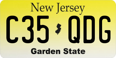 NJ license plate C35QDG