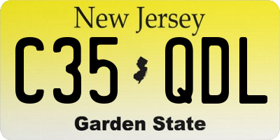 NJ license plate C35QDL