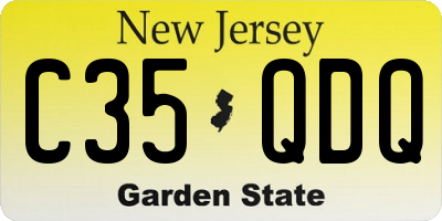 NJ license plate C35QDQ