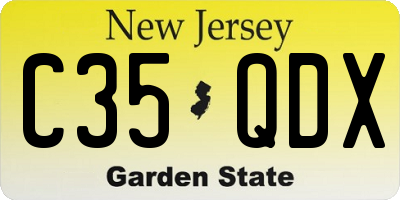NJ license plate C35QDX