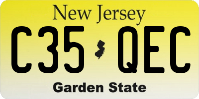 NJ license plate C35QEC