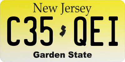 NJ license plate C35QEI