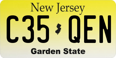 NJ license plate C35QEN