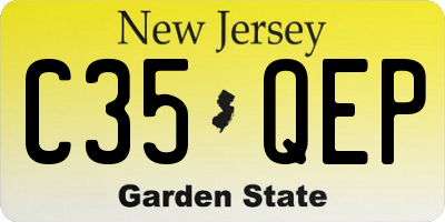 NJ license plate C35QEP