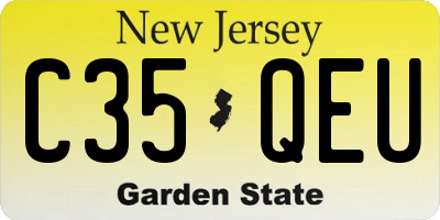 NJ license plate C35QEU