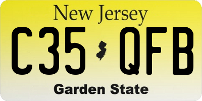 NJ license plate C35QFB