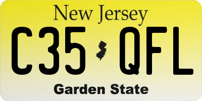 NJ license plate C35QFL