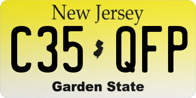 NJ license plate C35QFP