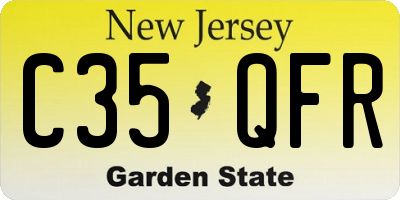 NJ license plate C35QFR