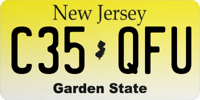 NJ license plate C35QFU