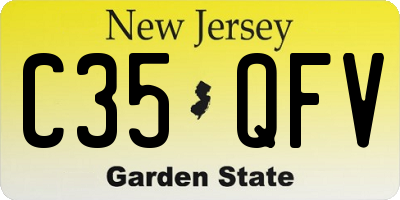 NJ license plate C35QFV