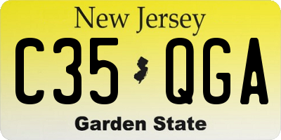 NJ license plate C35QGA