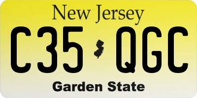 NJ license plate C35QGC