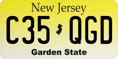 NJ license plate C35QGD