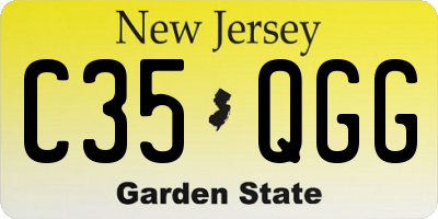 NJ license plate C35QGG