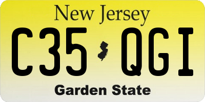 NJ license plate C35QGI
