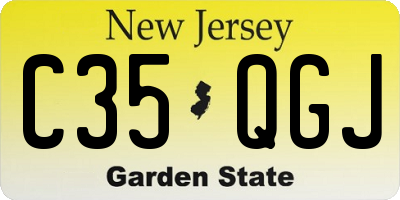 NJ license plate C35QGJ