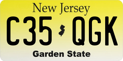 NJ license plate C35QGK