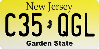 NJ license plate C35QGL