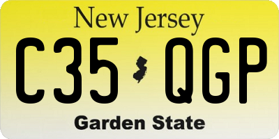 NJ license plate C35QGP