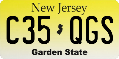 NJ license plate C35QGS