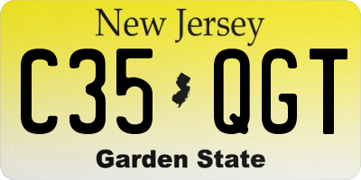 NJ license plate C35QGT
