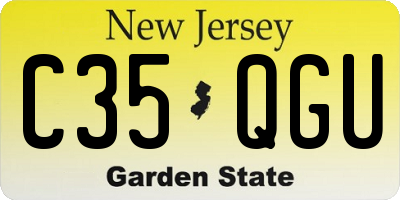 NJ license plate C35QGU