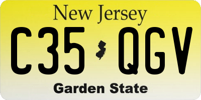 NJ license plate C35QGV