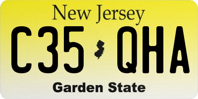 NJ license plate C35QHA