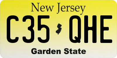 NJ license plate C35QHE