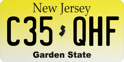 NJ license plate C35QHF