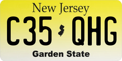 NJ license plate C35QHG