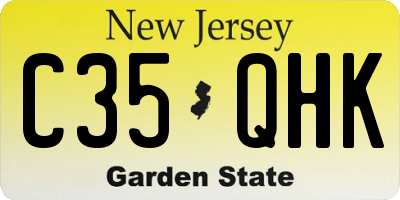 NJ license plate C35QHK