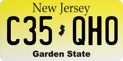 NJ license plate C35QHO