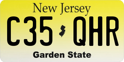 NJ license plate C35QHR